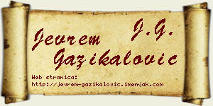 Jevrem Gazikalović vizit kartica